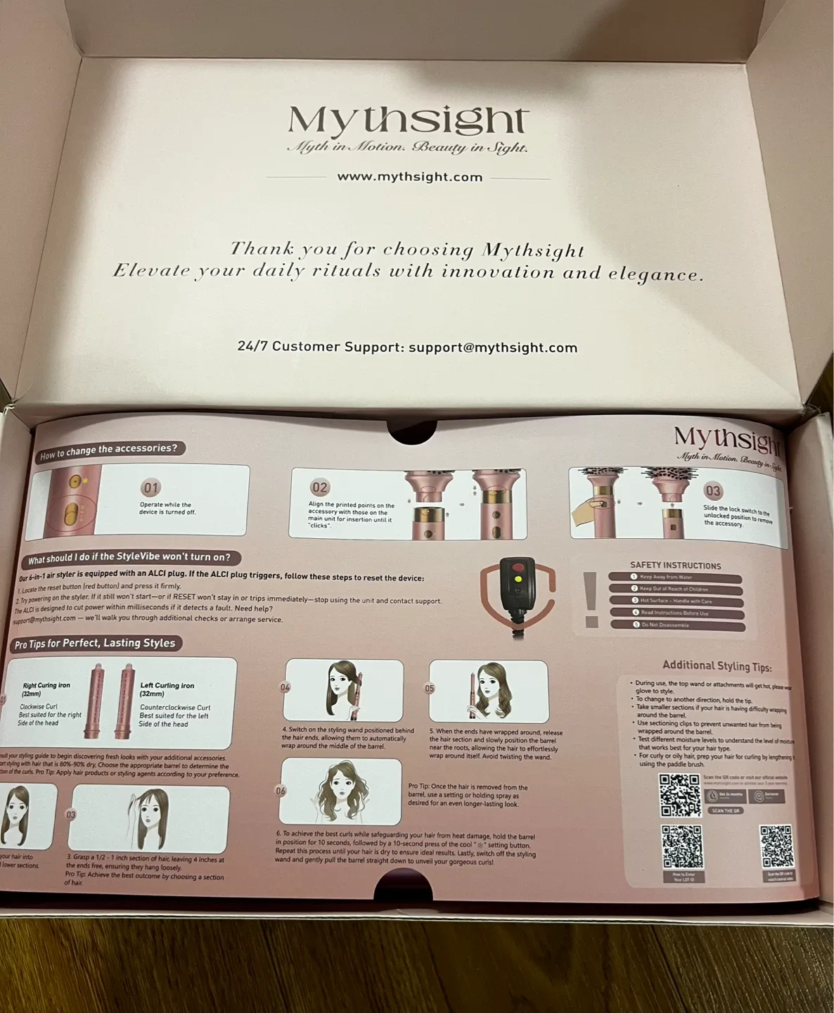 MythSight StyleVibe Model MF400 6-in-1 Interchangeable Styler - photo 2