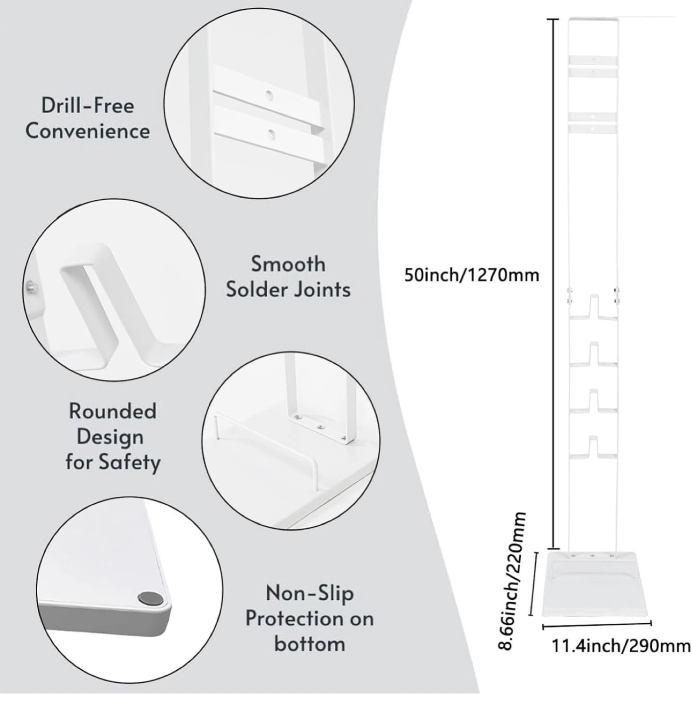 White Floor Stand Holder for Cordless Vacuum Cleaner - photo 2