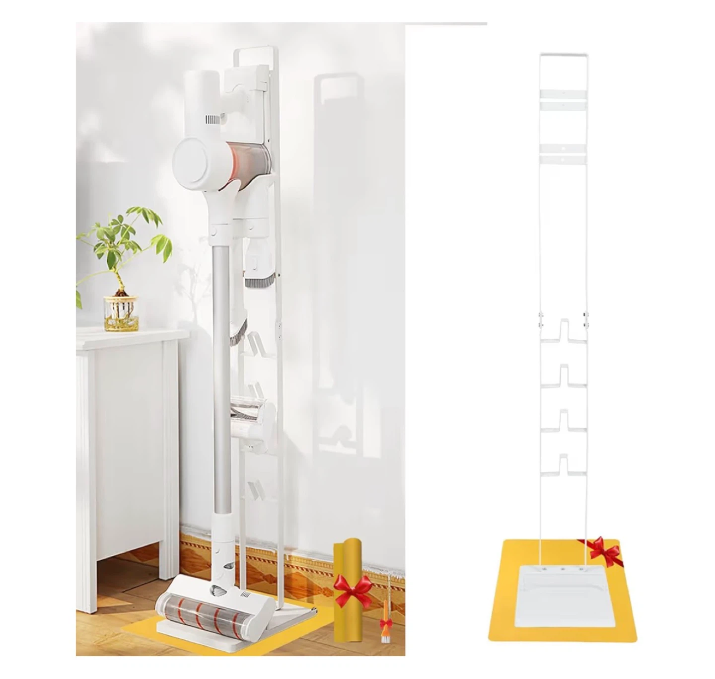 White Floor Stand Holder for Cordless Vacuum Cleaner