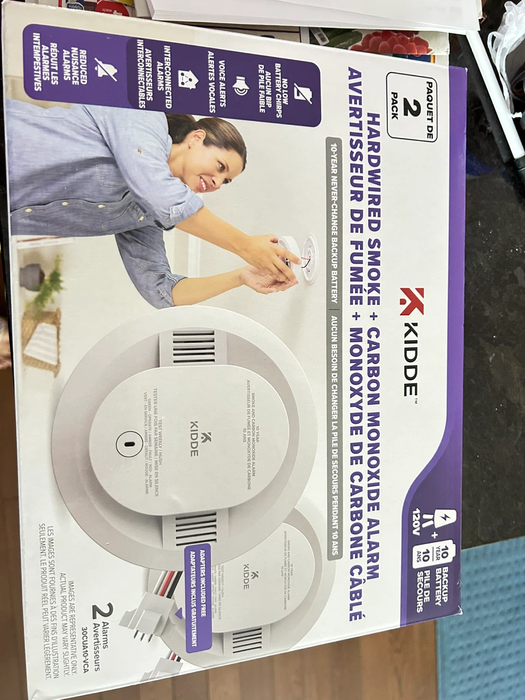 Kidde Hardwired Smoke + Carbon Monoxide Alarm (2 Pack)