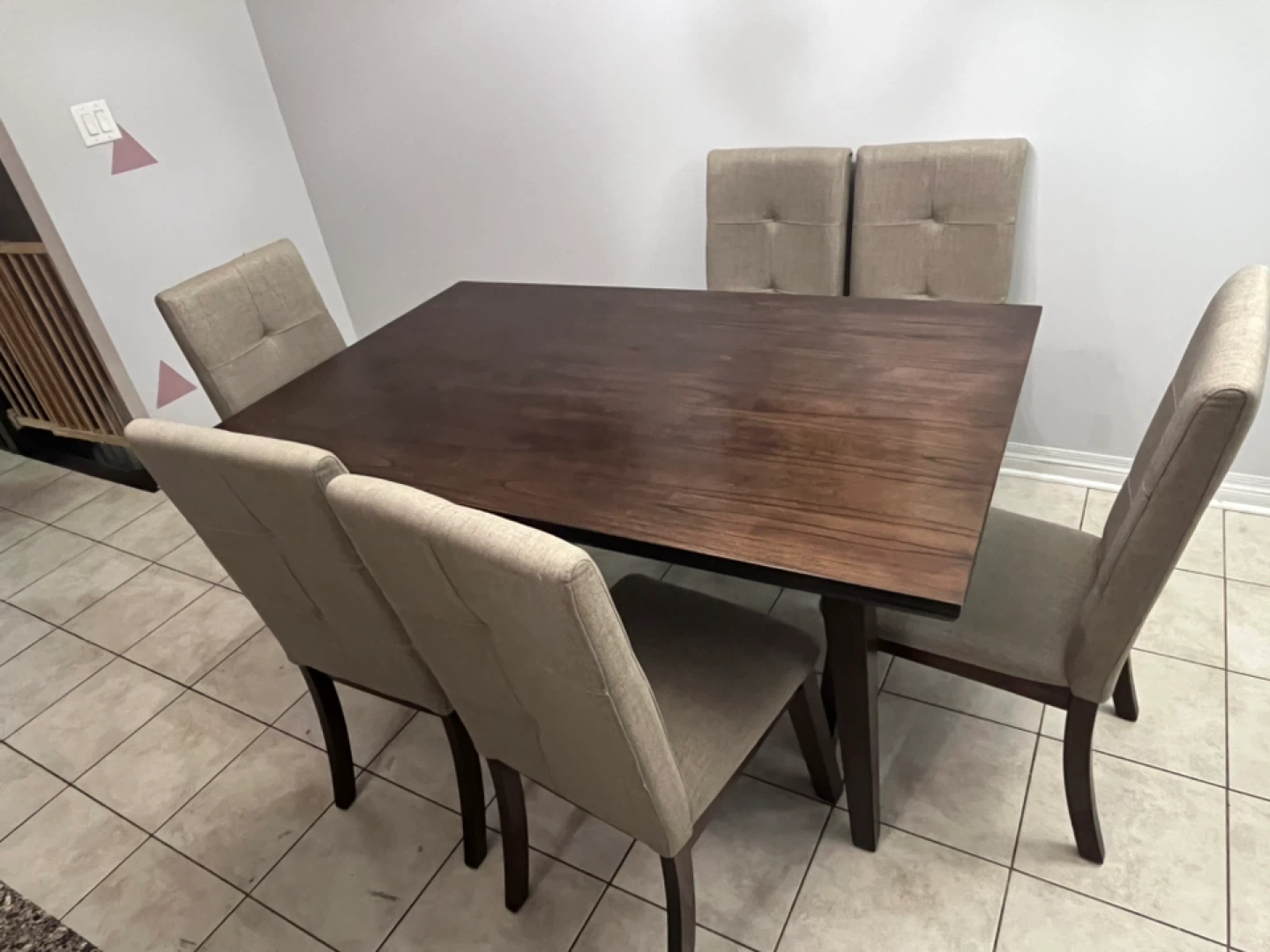 Dining Table with 6 cushioned Chairs Set - photo 3