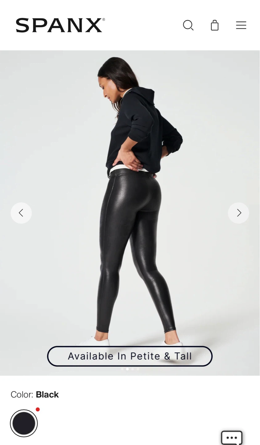 SPANX Faux Leather Leggings - Black - L - photo 5