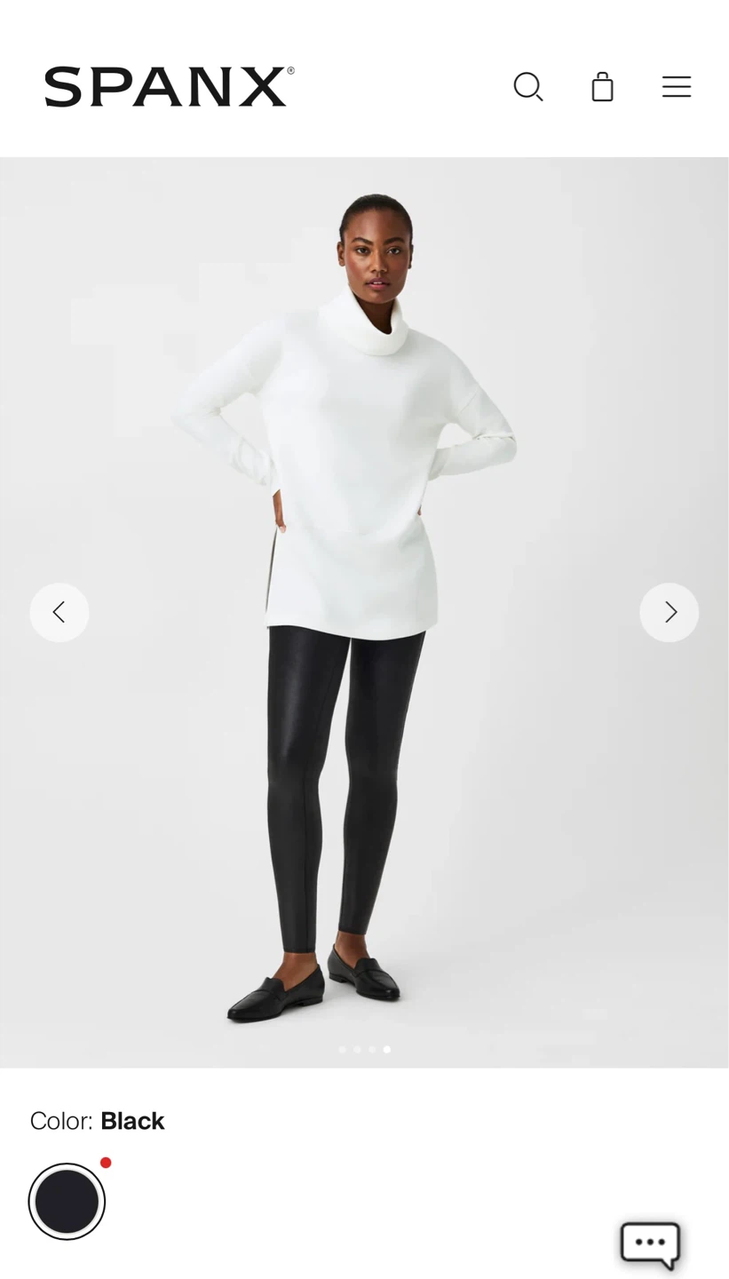 SPANX Faux Leather Leggings - Black - L - photo 3