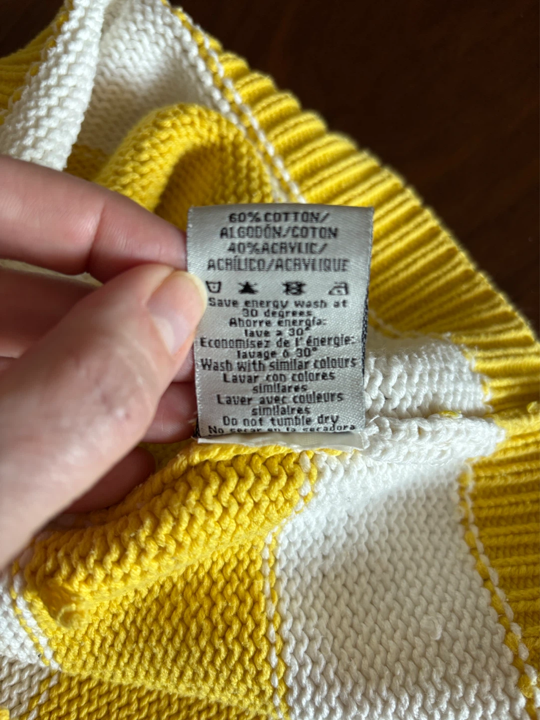 PepaLoves Yellow & White Striped Anchor Knit Sweater - Size L - photo 4