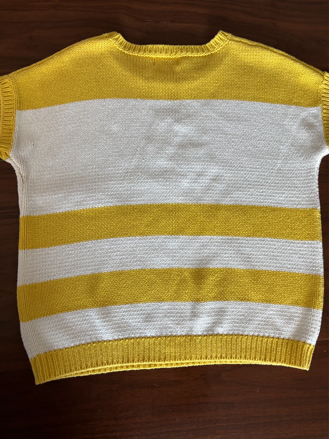 PepaLoves Yellow & White Striped Anchor Knit Sweater - Size L - photo 3
