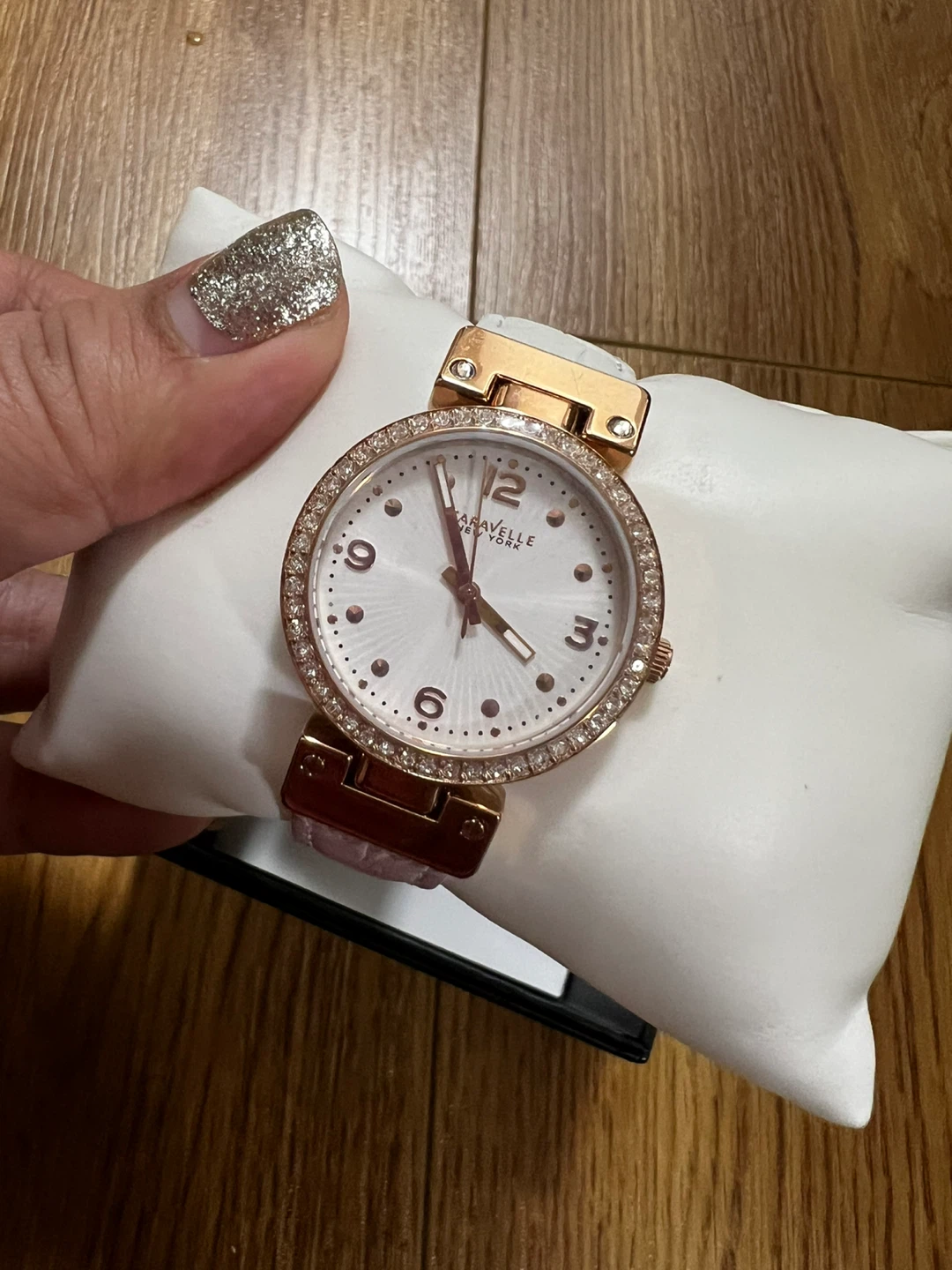 Caravelle New York Ladies Rose Gold Crystal Watch - photo 3