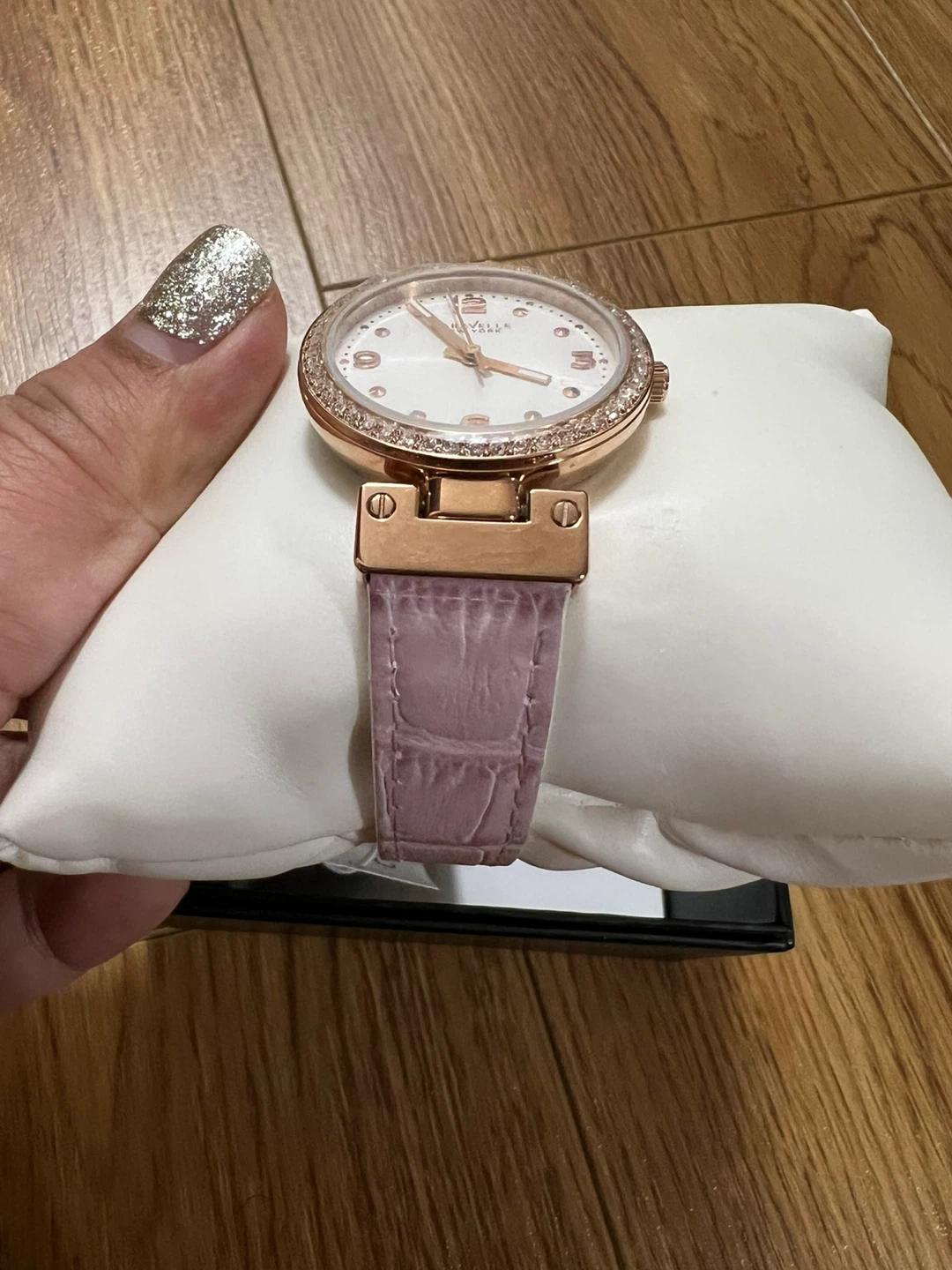 Caravelle New York Ladies Rose Gold Crystal Watch - photo 5