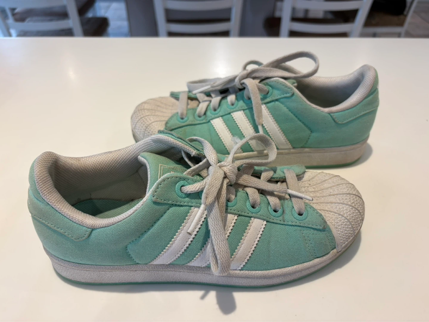 Adidas Superstar Shoes - Mint Green and White - photo 2
