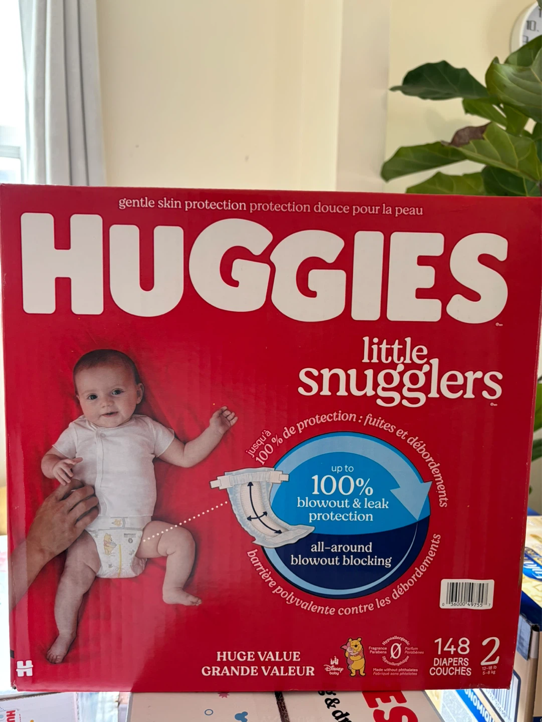 Huggies Little Snugglers Diapers Size 2 (148 ct)