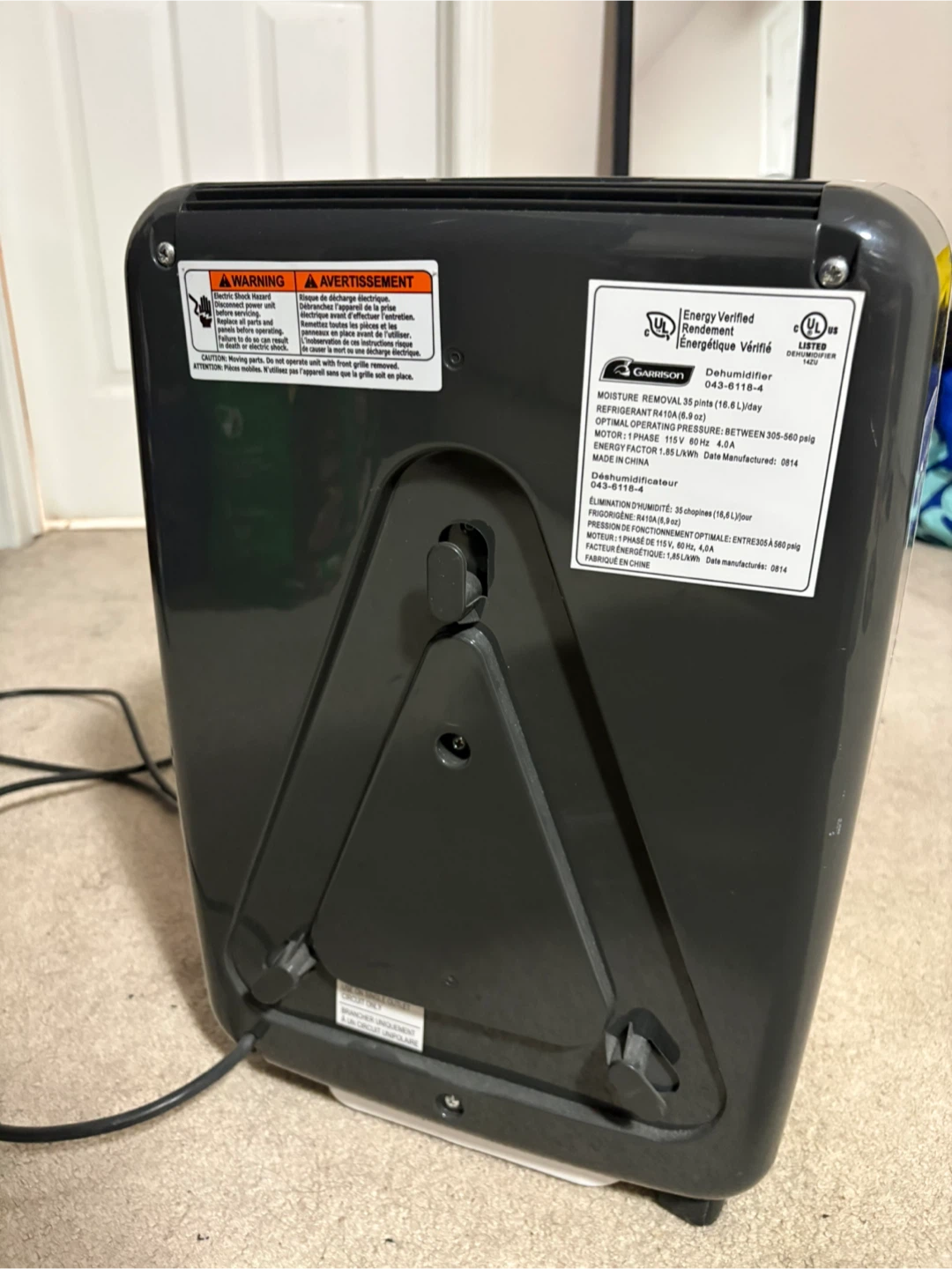 Garrison Dehumidifier K-X230 - photo 4