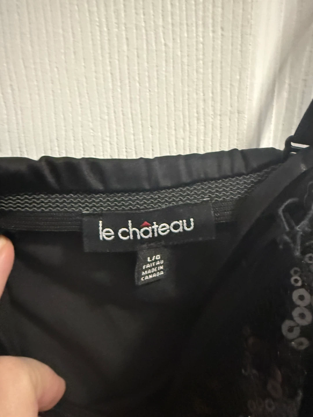 *EUC* Ladies Black Sequin Cocktail Dress Size L - photo 3
