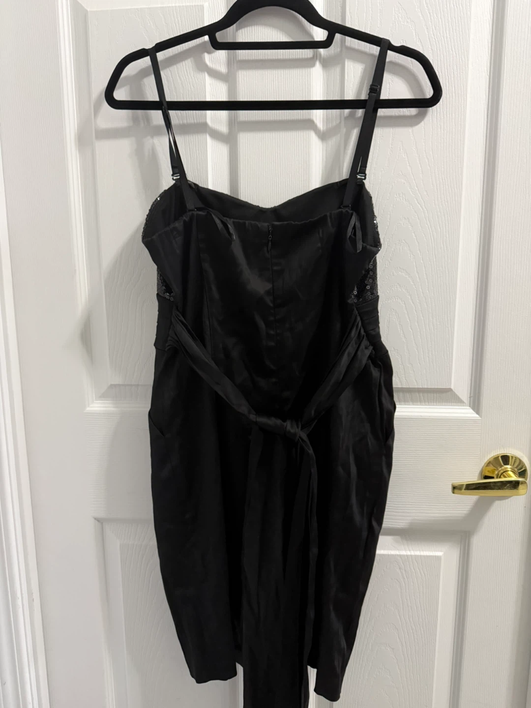 *EUC* Ladies Black Sequin Cocktail Dress Size L - photo 2