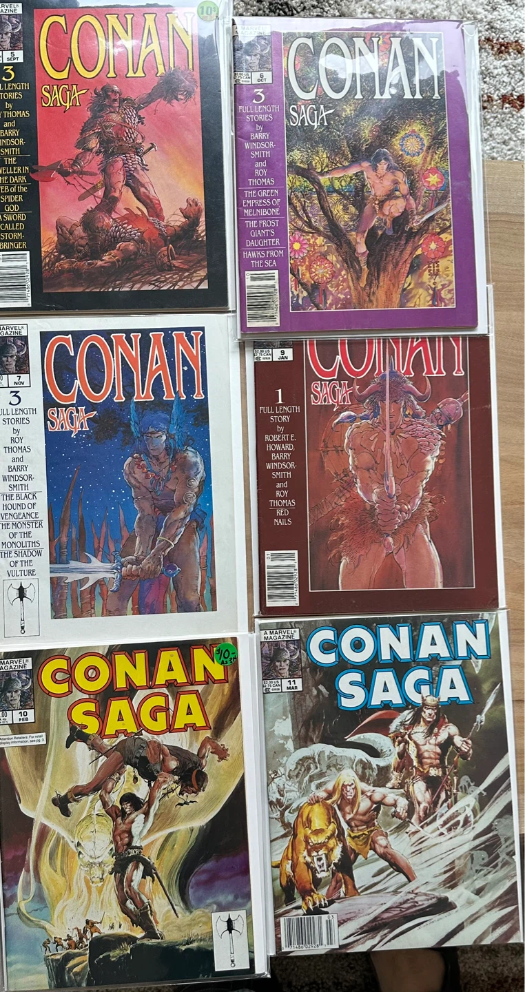 Vintage Conan Saga Comic Magazines For Sale