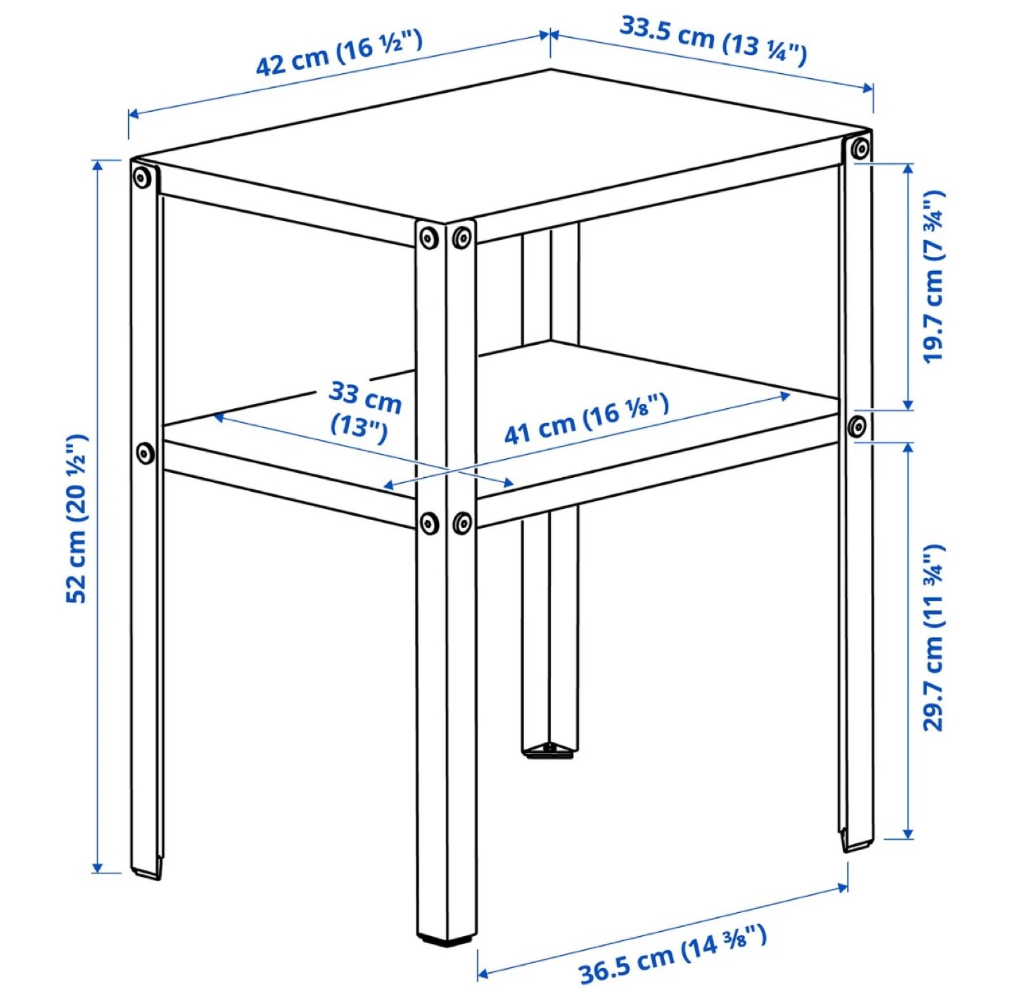 BLACK IKEA NIGHTSTAND - photo 3