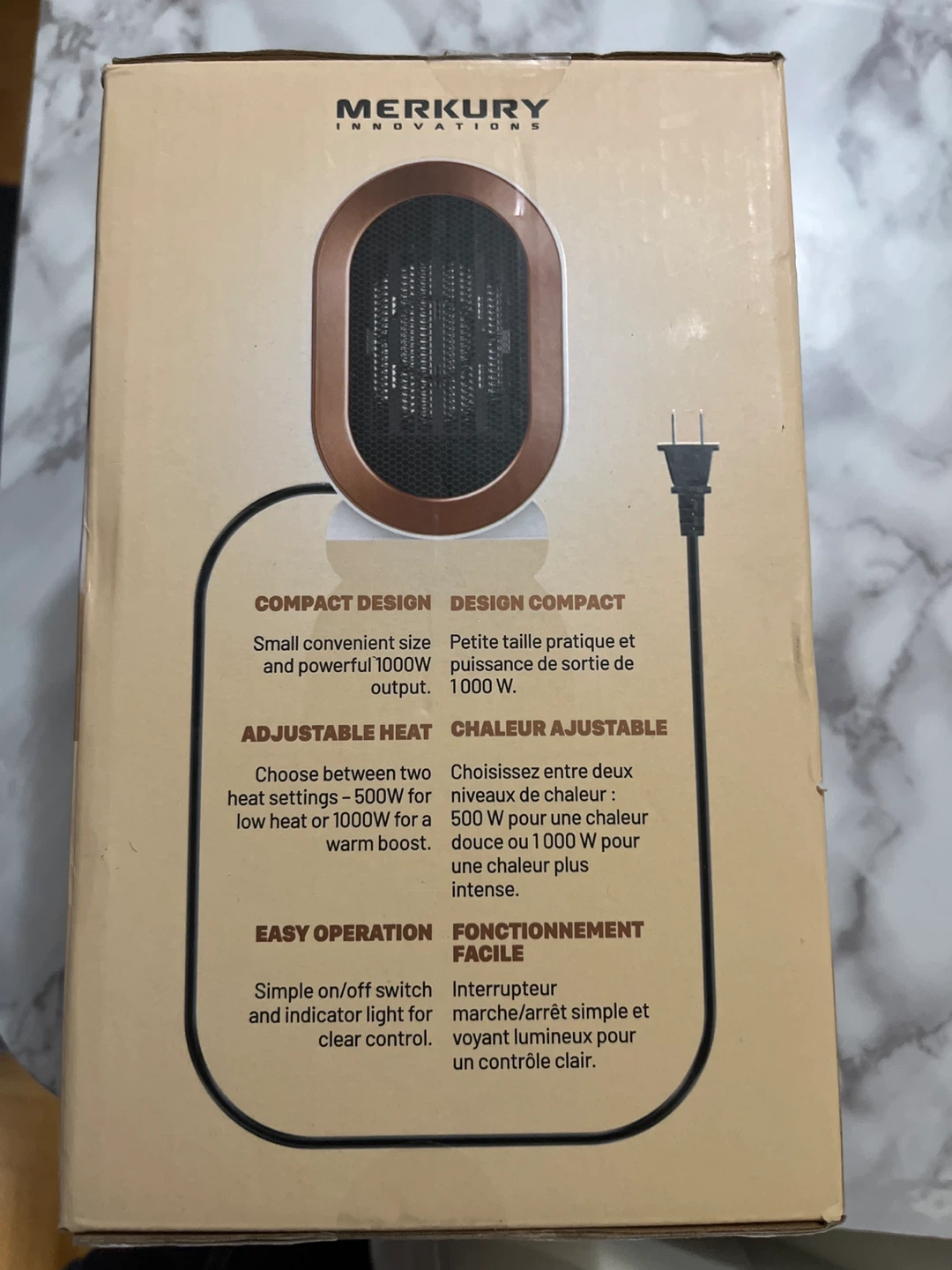 Merkury Innovations HeatWave Portable Electric Space Heater Fan - photo 4