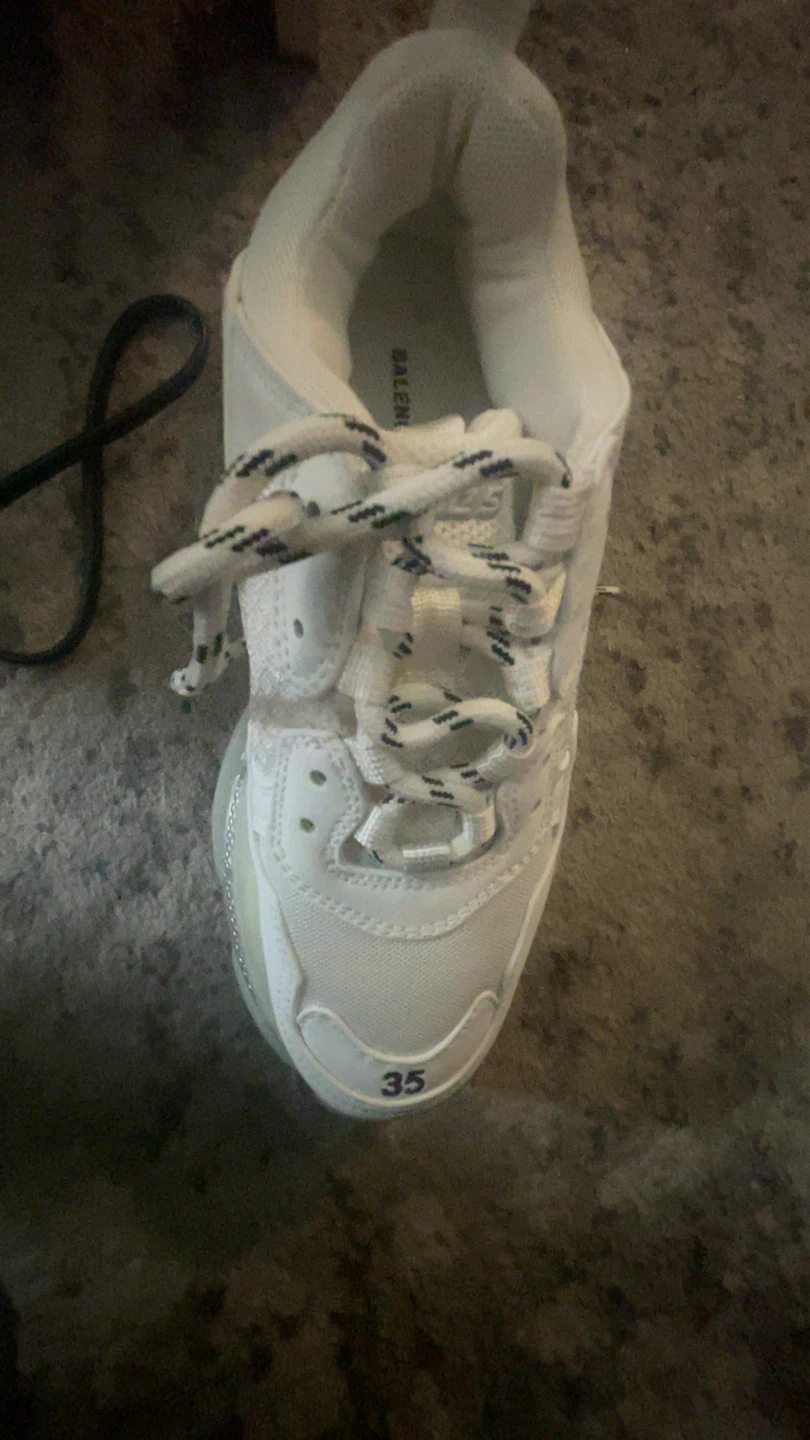 Balenciaga White Triple S Sneakers Size 35
