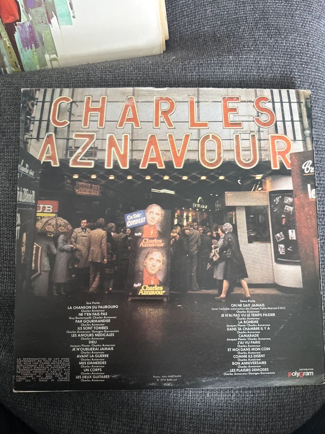 Charles Aznavour "Guichets Fermés" Vinyl Record - photo 2
