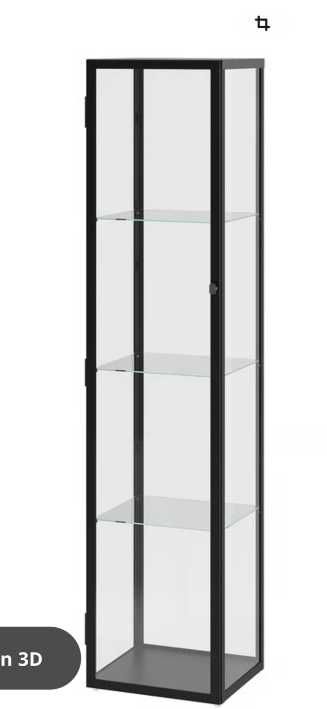 Glass Display Cabinet with Black Frame - photo 3