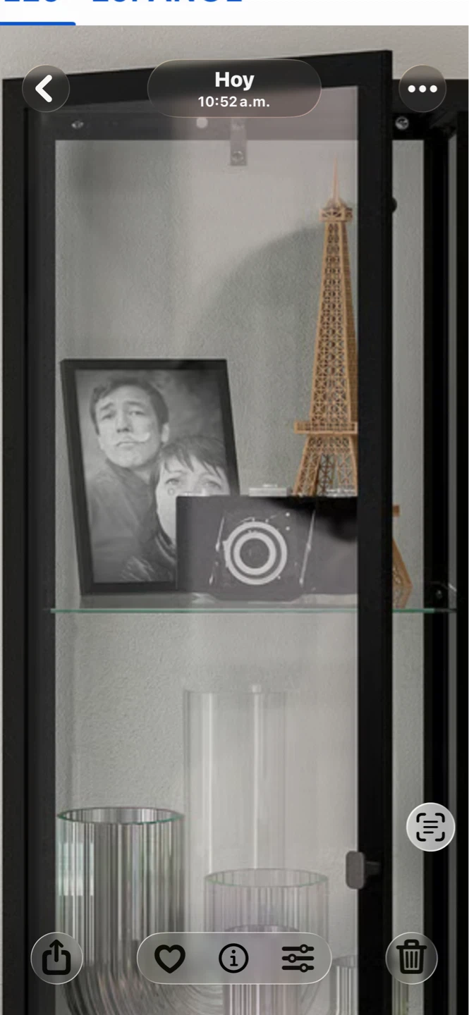 Glass Display Cabinet with Black Frame - photo 2