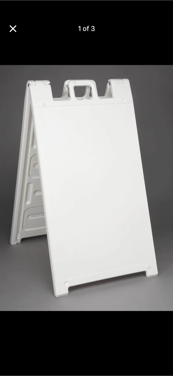 Plasticade Signicade A-Frame Sign Holder 24" x 36" White