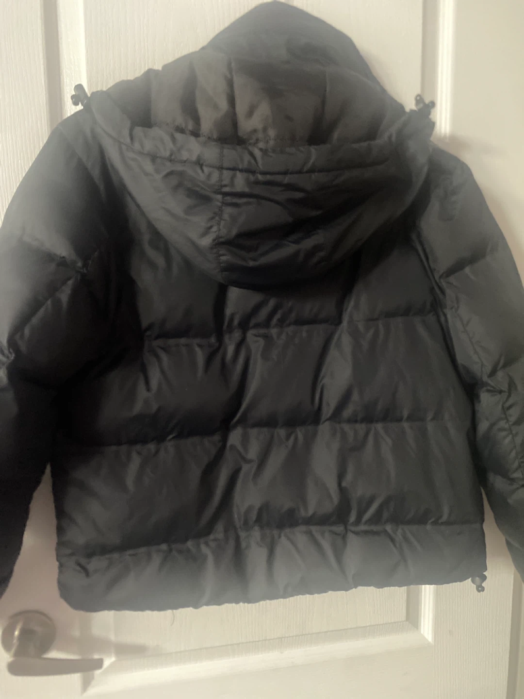 Black Puffer Jacket with Hood - photo 2