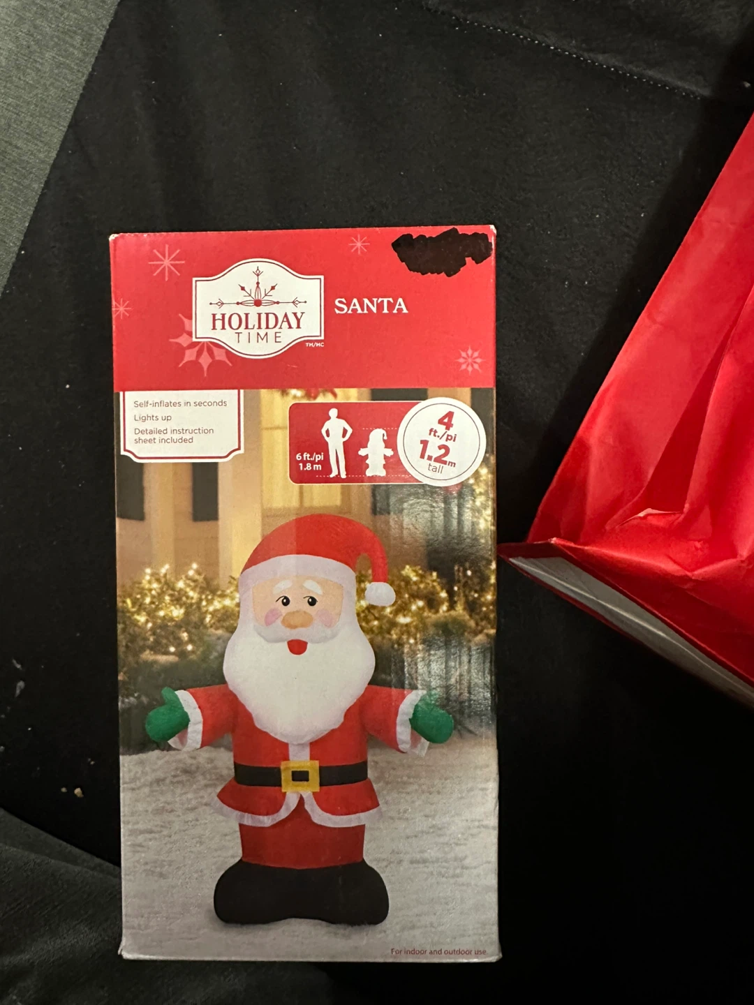 Holiday Time Santa Inflatable - 4 ft