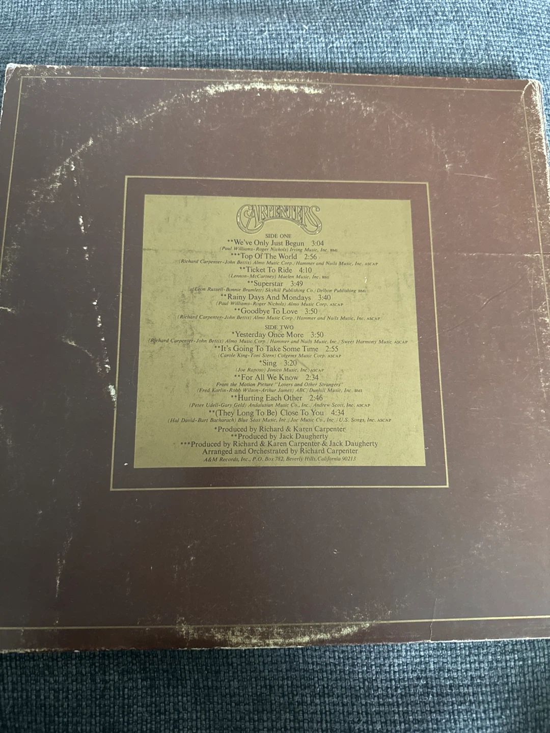 Carpenters The Singles 1969-1973 Vinyl Record Album - photo 2