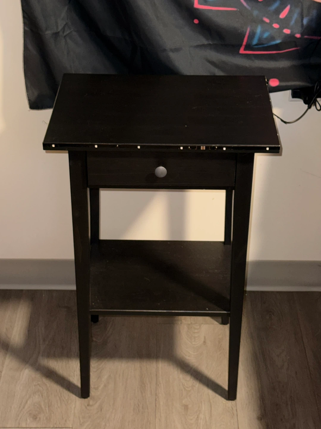 IKEA HEMNES Nightstand, Black-Brown