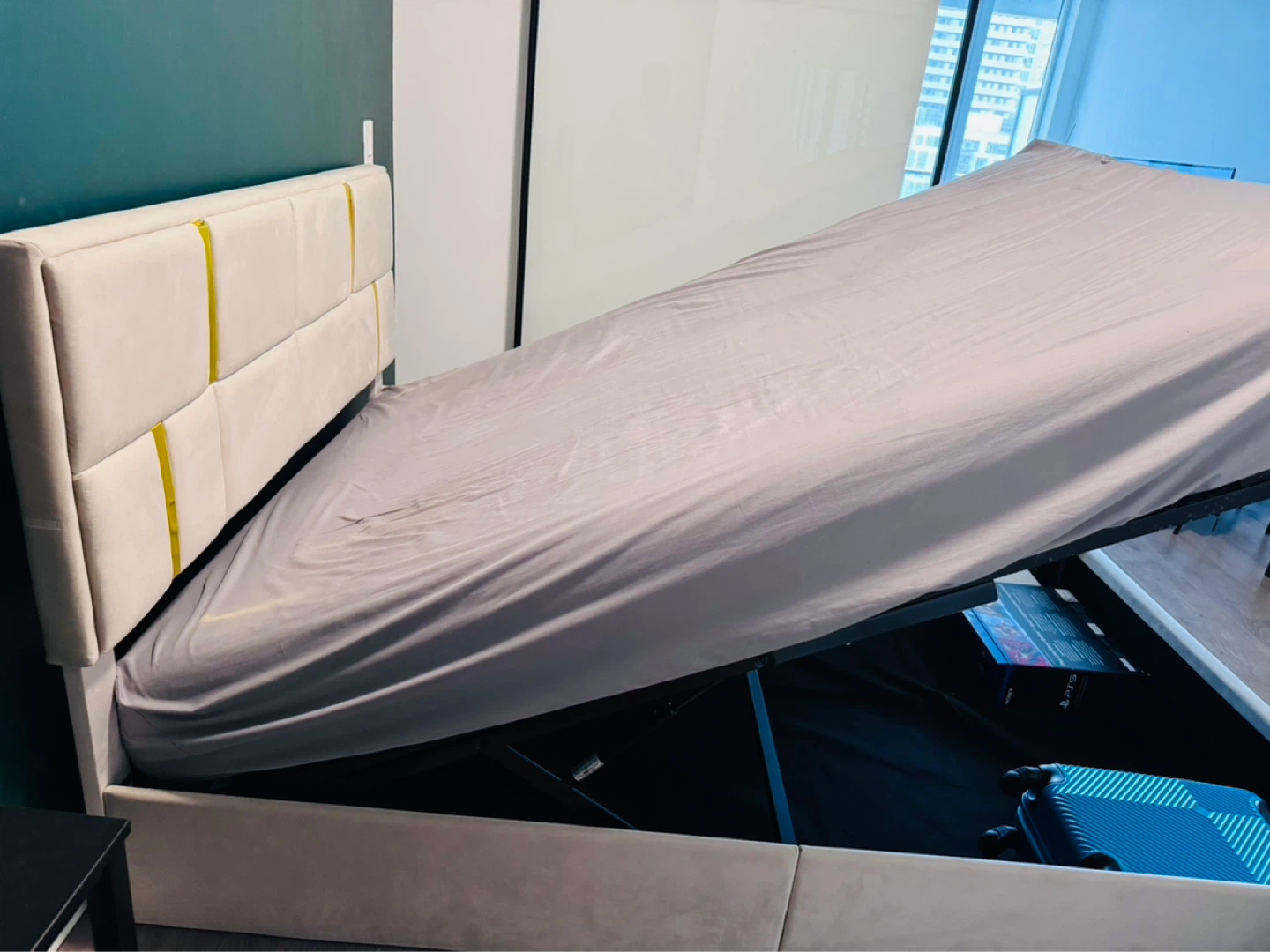 Upholstered Bed Frame with Storage - photo 2