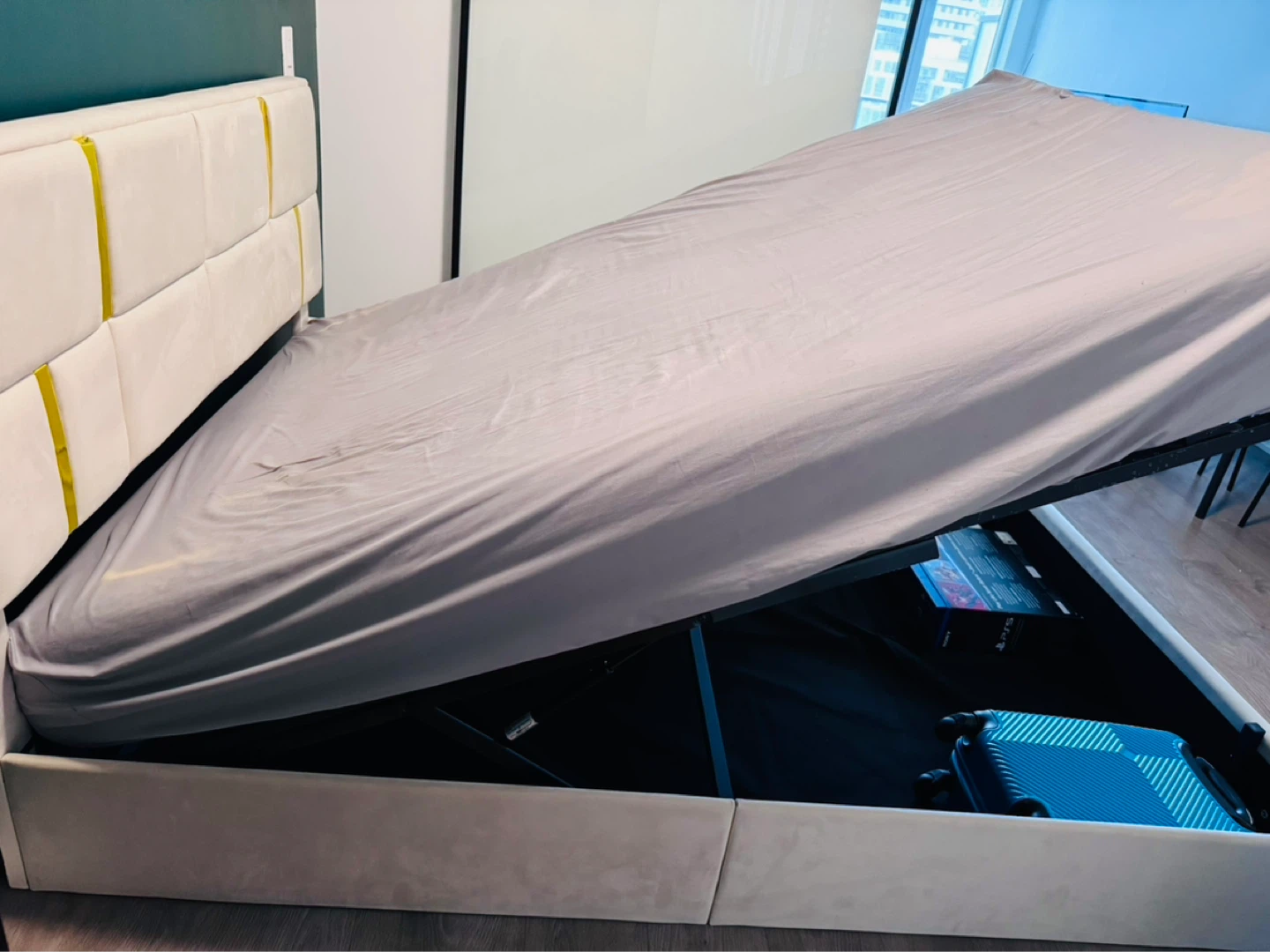 Upholstered Bed Frame with Storage