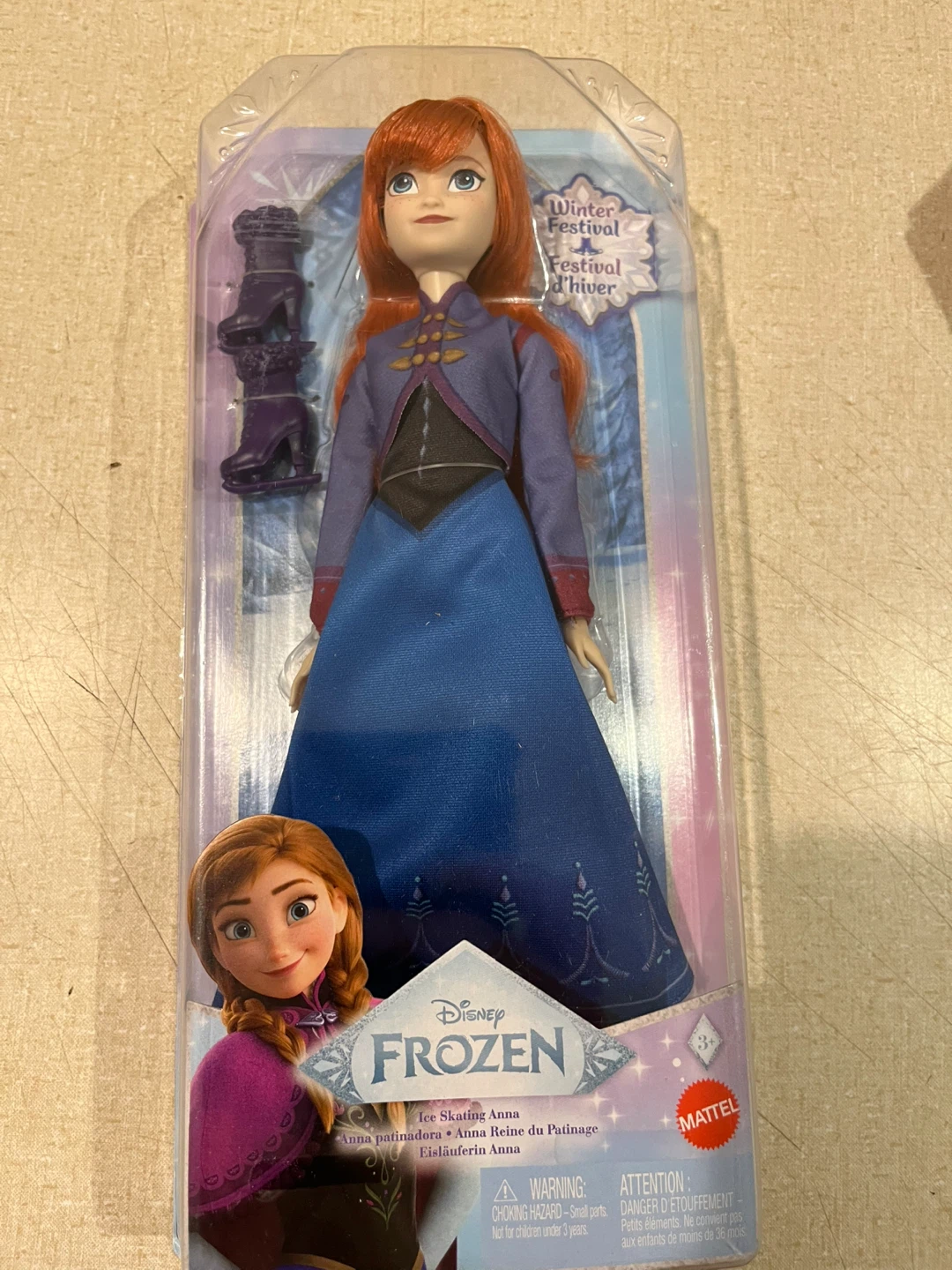 BRAND NEW Disney Frozen Skating Anna Doll