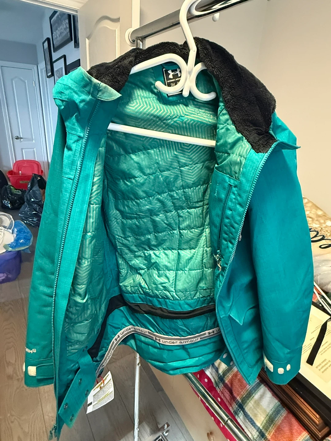 Under Armour Teal Hooded Ski Jacket
