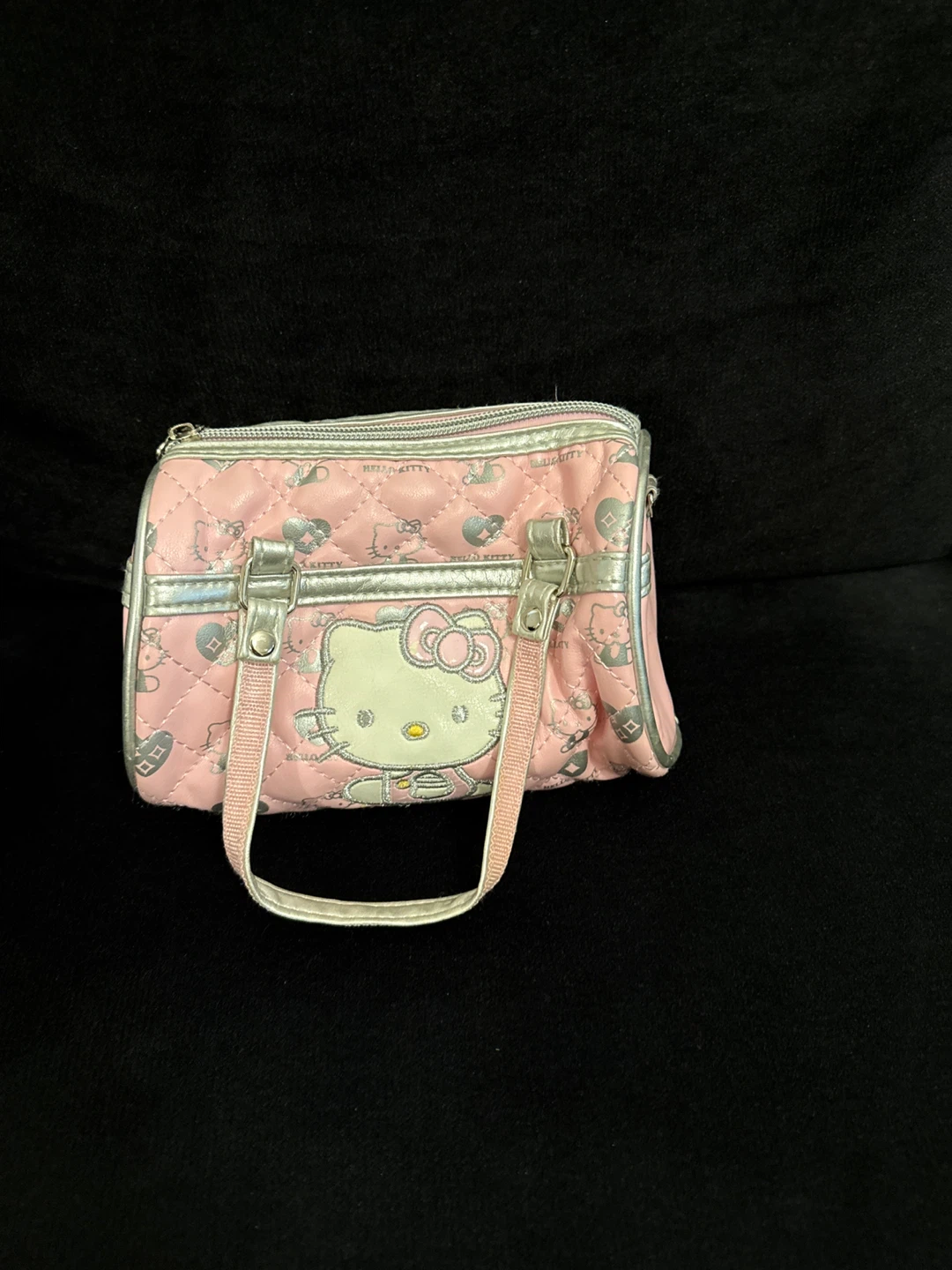 Pink Hello Kitty Quilted Barrel Bag