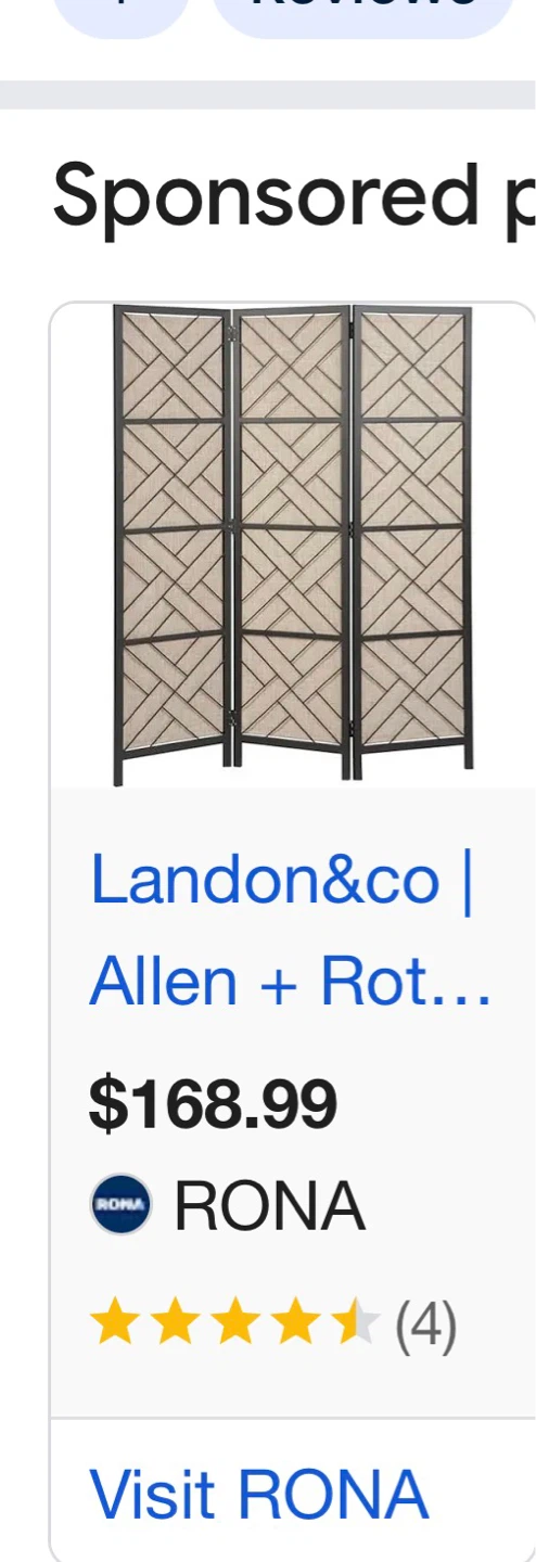 Outdoor/indoor Landon & Co 3-Panel Room Divider Screen - photo 4