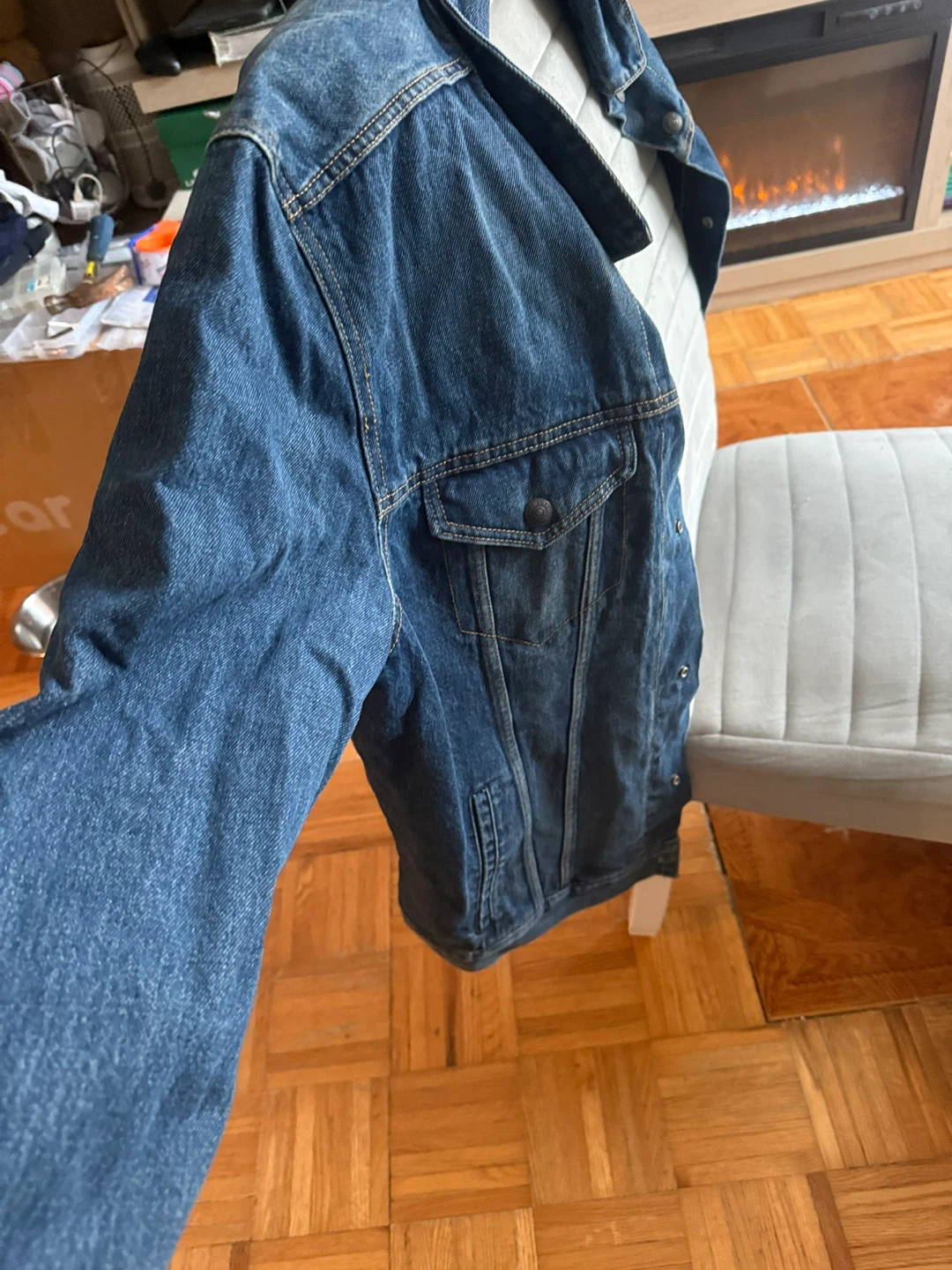 Levi's Denim Jacket with Plaid Lining - XL - photo 2