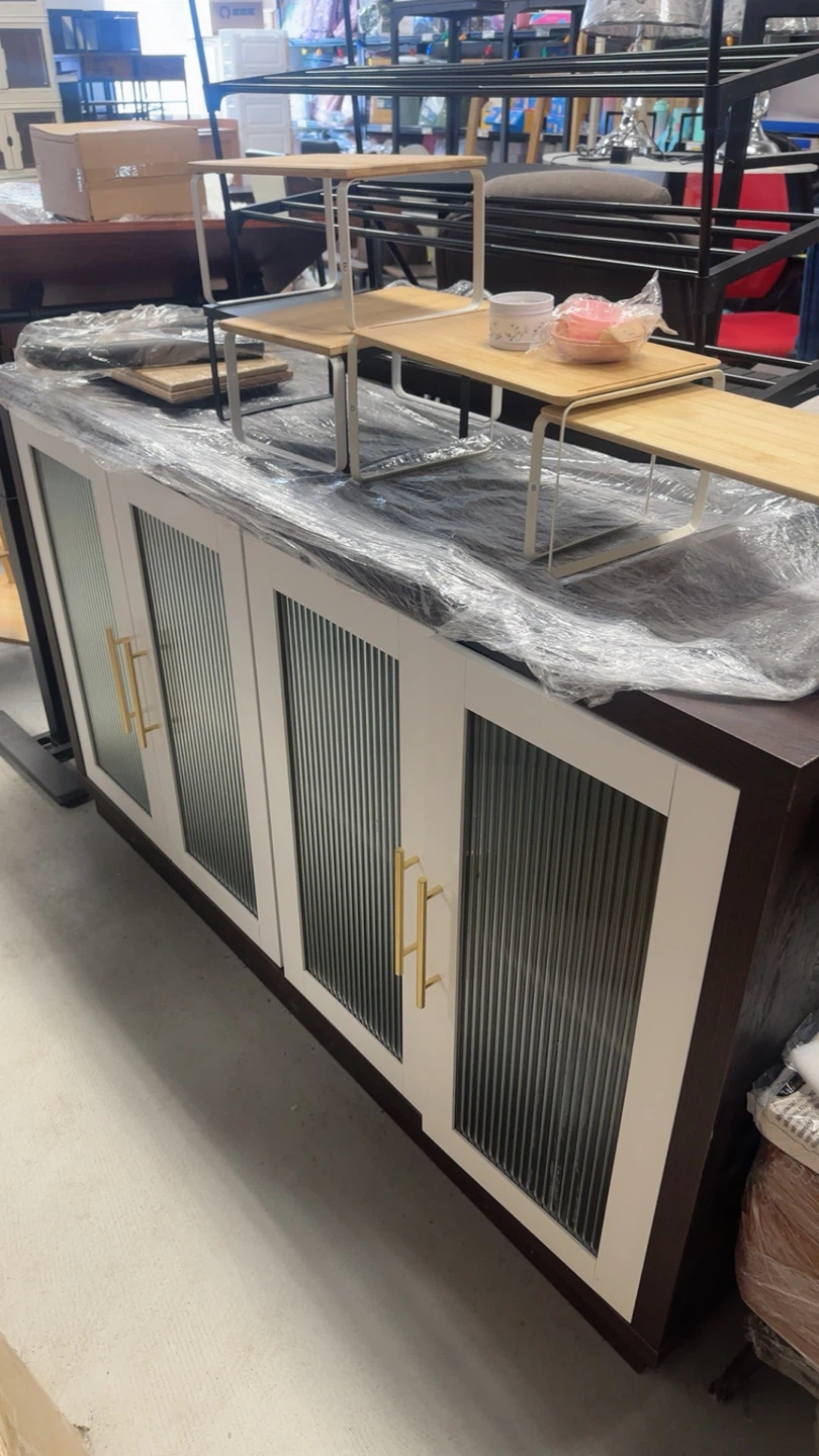 Buffet Cabinet with Frosted Glass Doors