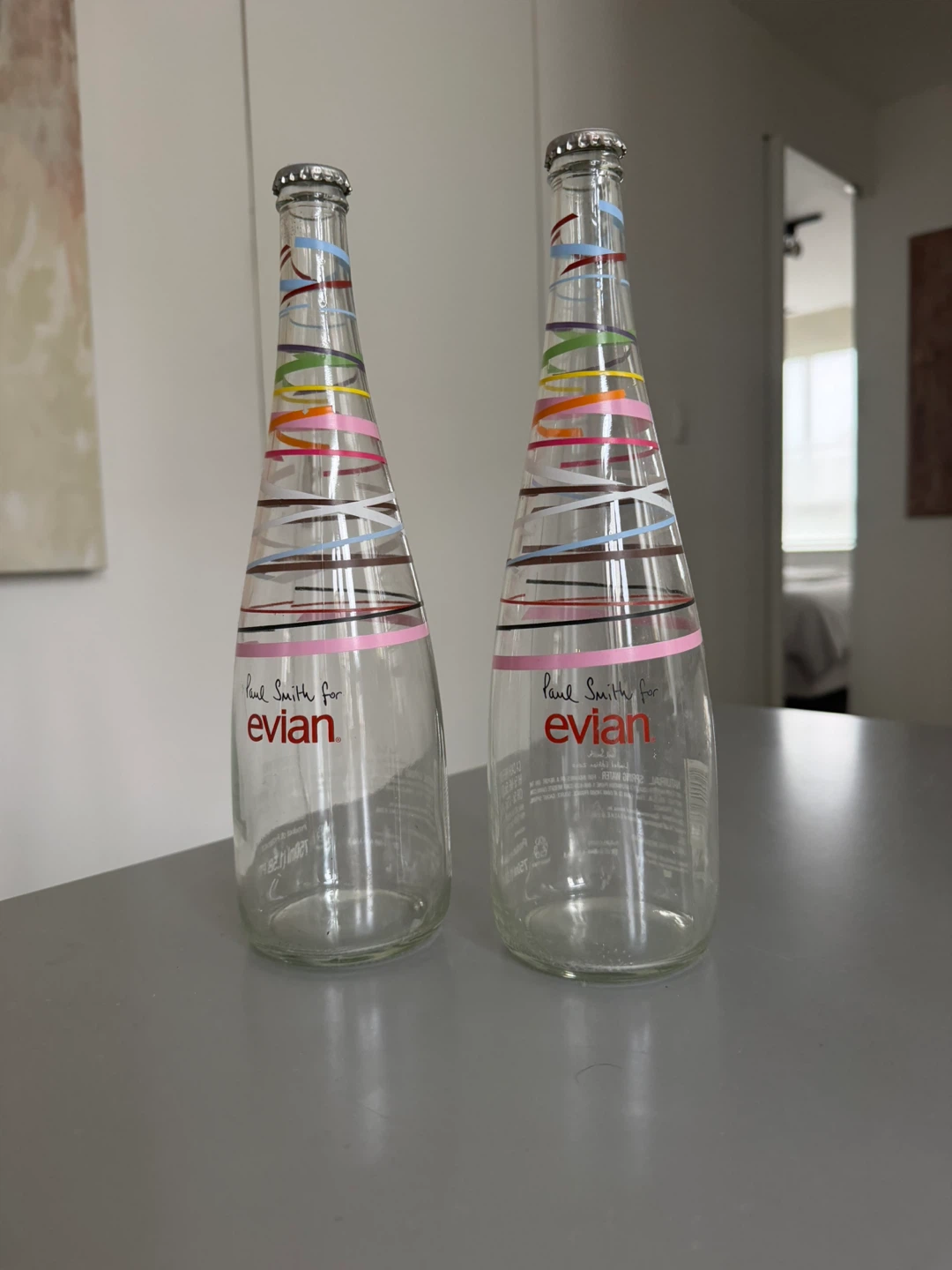 Evian x Paul Smith Limited Edition Glass Bottles (Set of 2) - photo 3