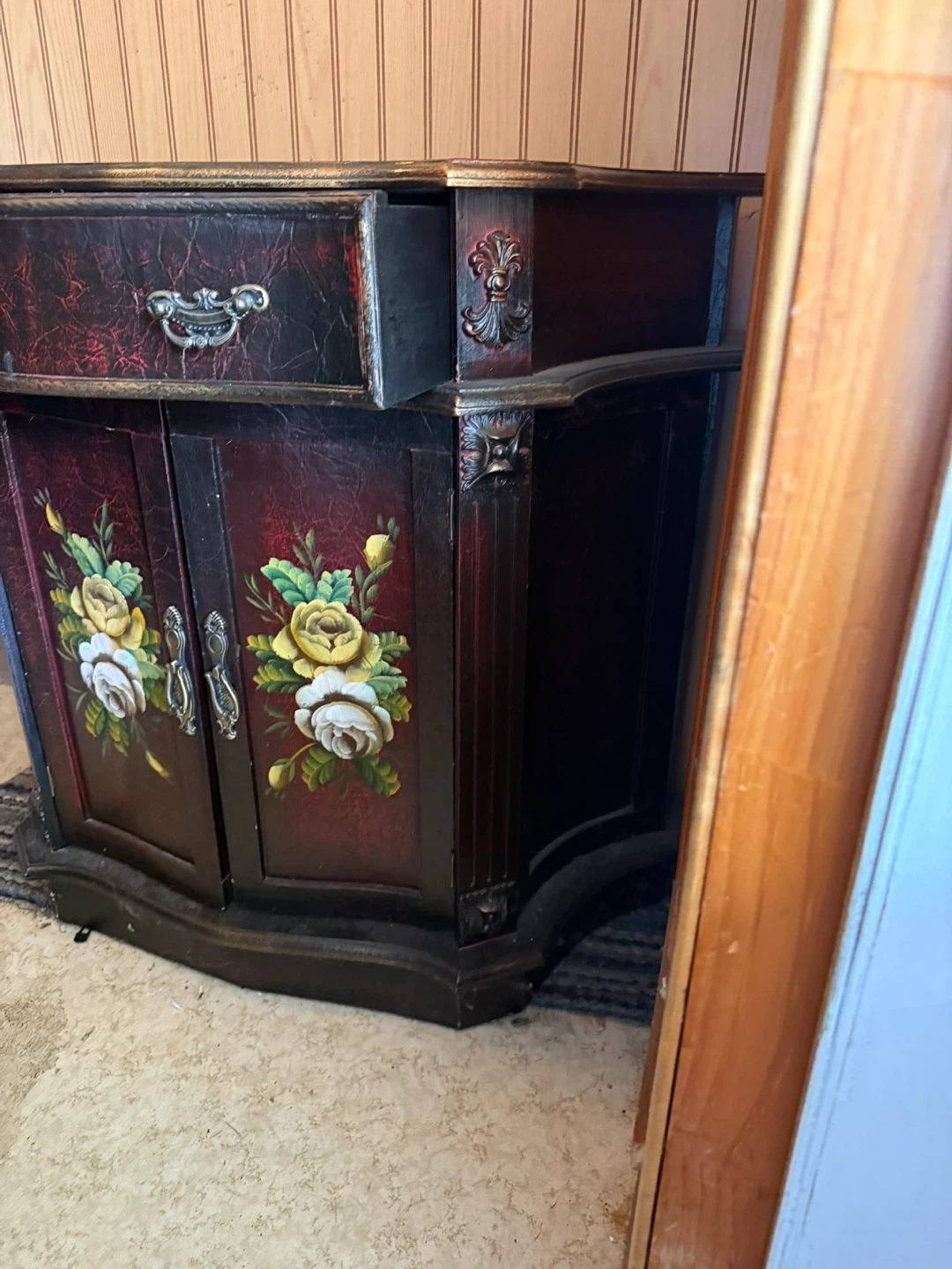 Vintage Cabinet with Floral Decal - photo 2