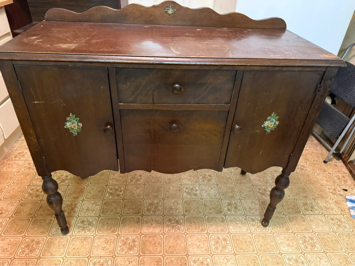 Matching vintage buffet and cabinet