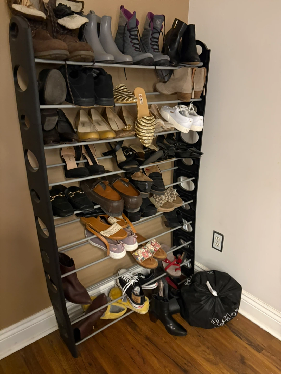 Black Metal 5-Tier Shoe Rack Organizer - photo 2