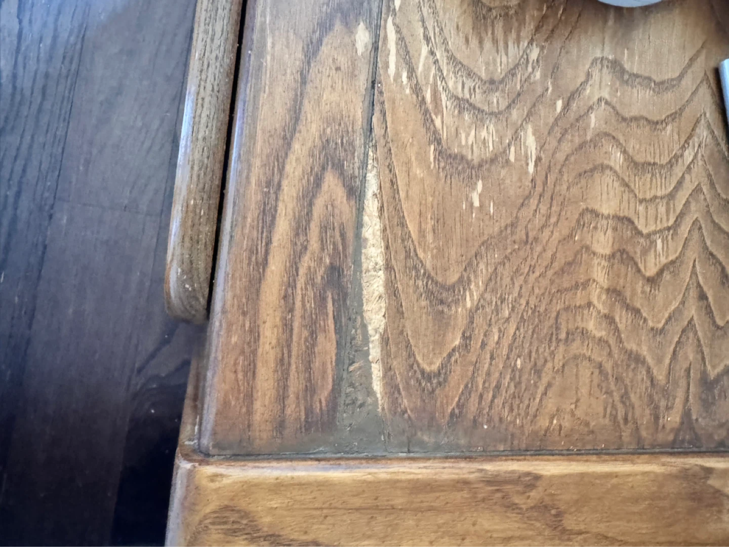 Vintage Wood Dresser with Mirror and Cane Accents - photo 5
