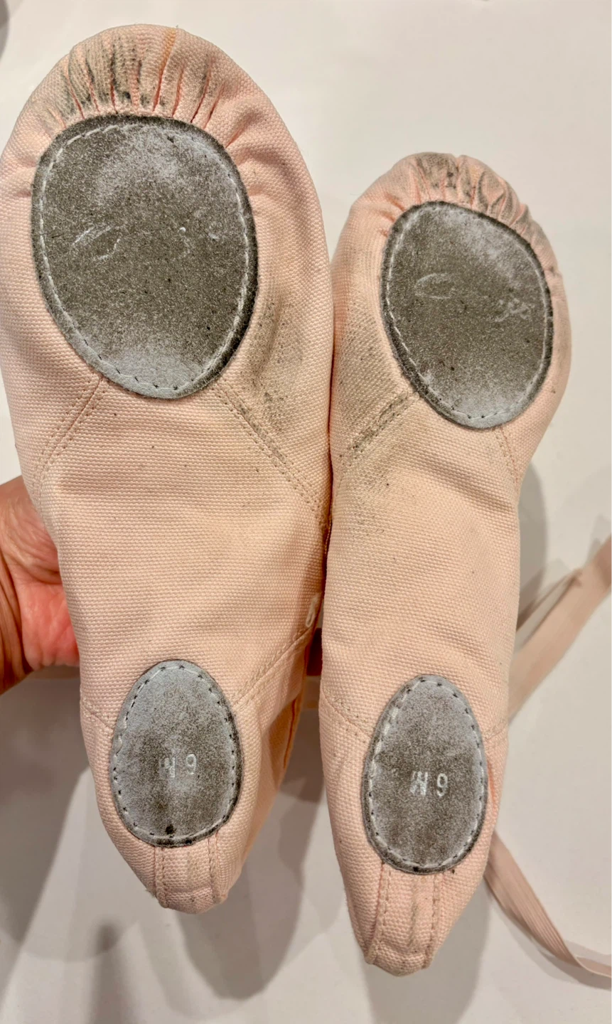 Pink Canvas Ballet Shoes - Size 6 - photo 4