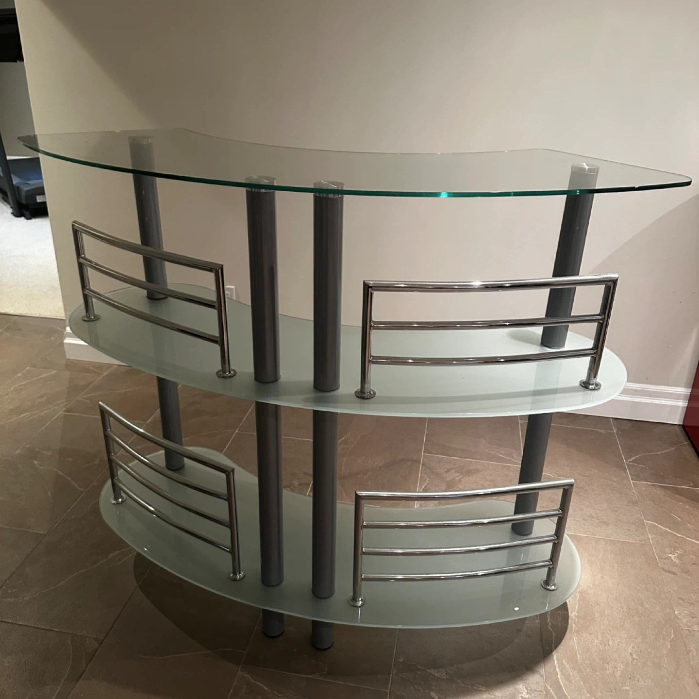 Glass and Metal Bar Unit - photo 2