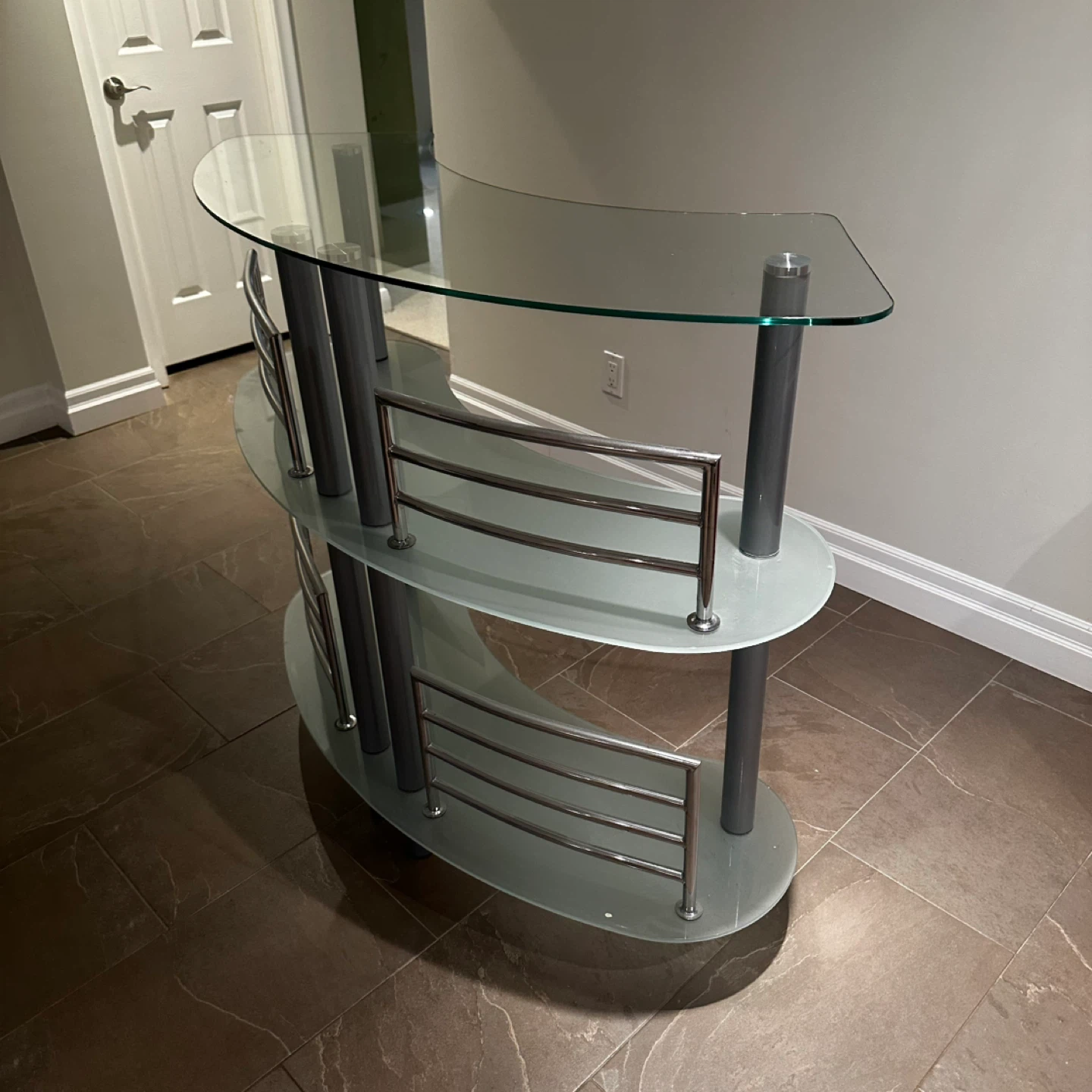 Glass and Metal Bar Unit