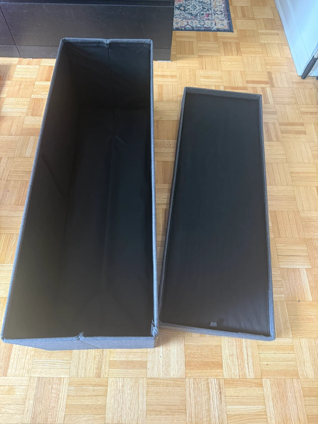 43” Grey Storage Ottoman Bench - photo 5