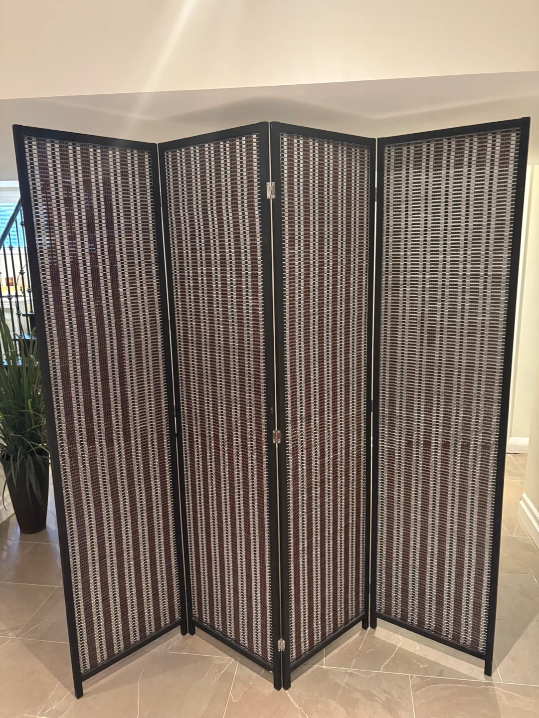 4-Panel Folding Room Divider Screen