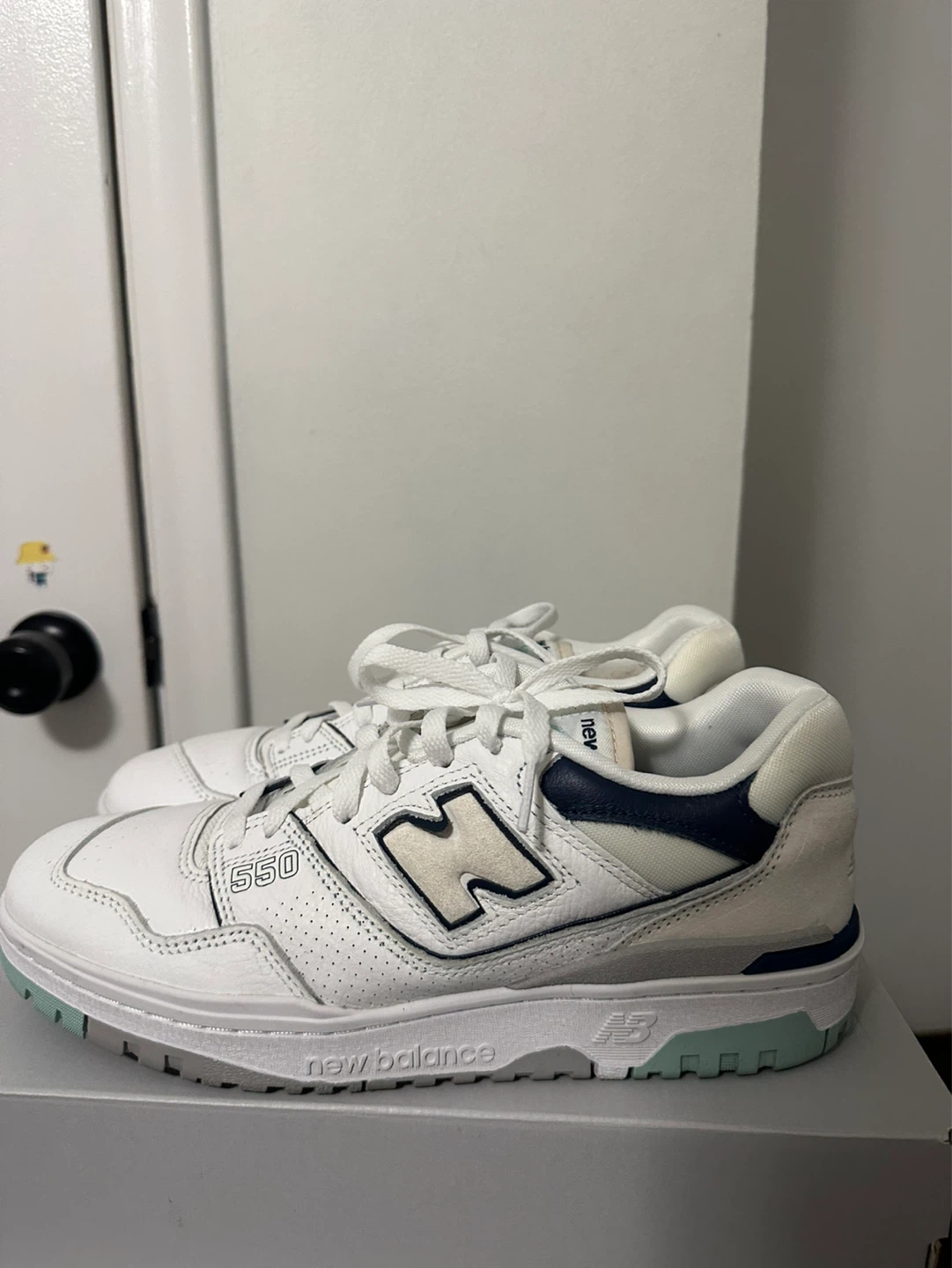 New Balance 550 White Navy Sneakers - photo 2