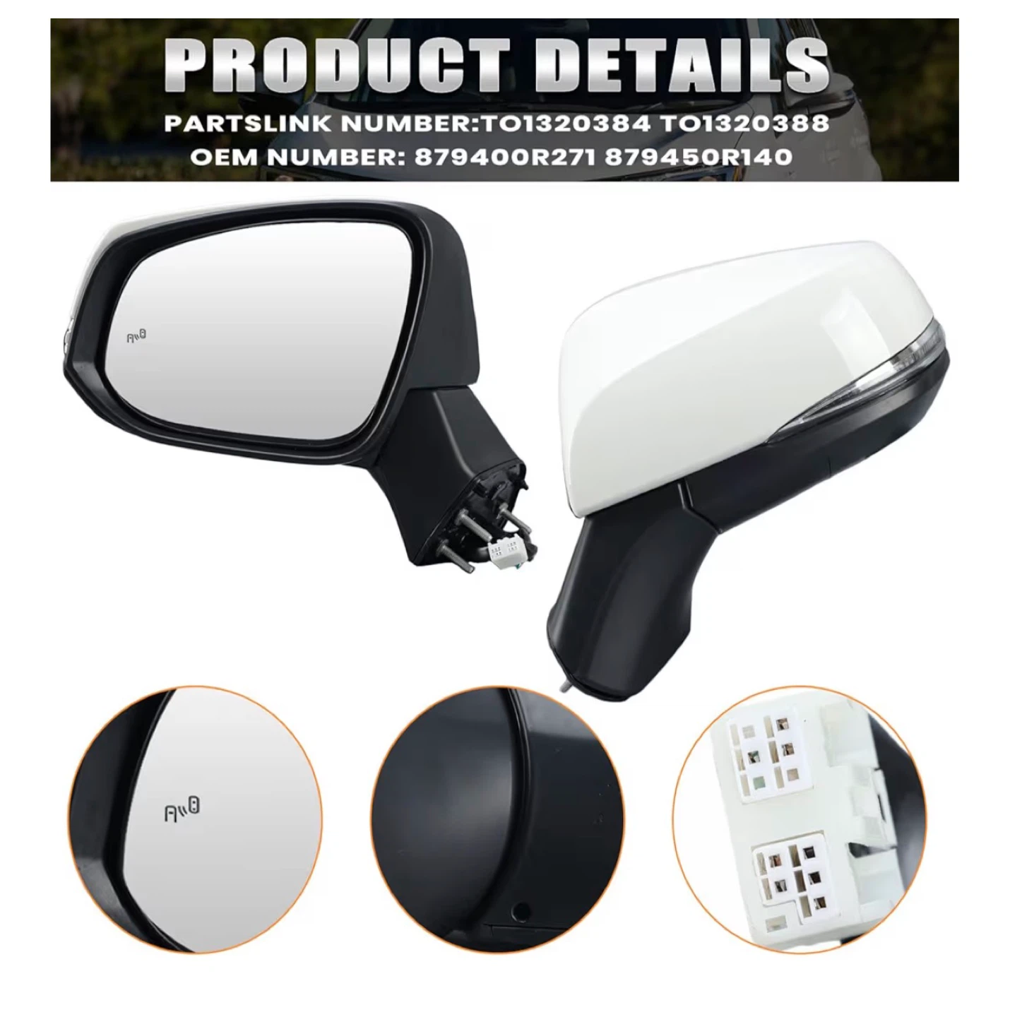 Toyota RAV4 - White Drivers Side Mirror - photo 5