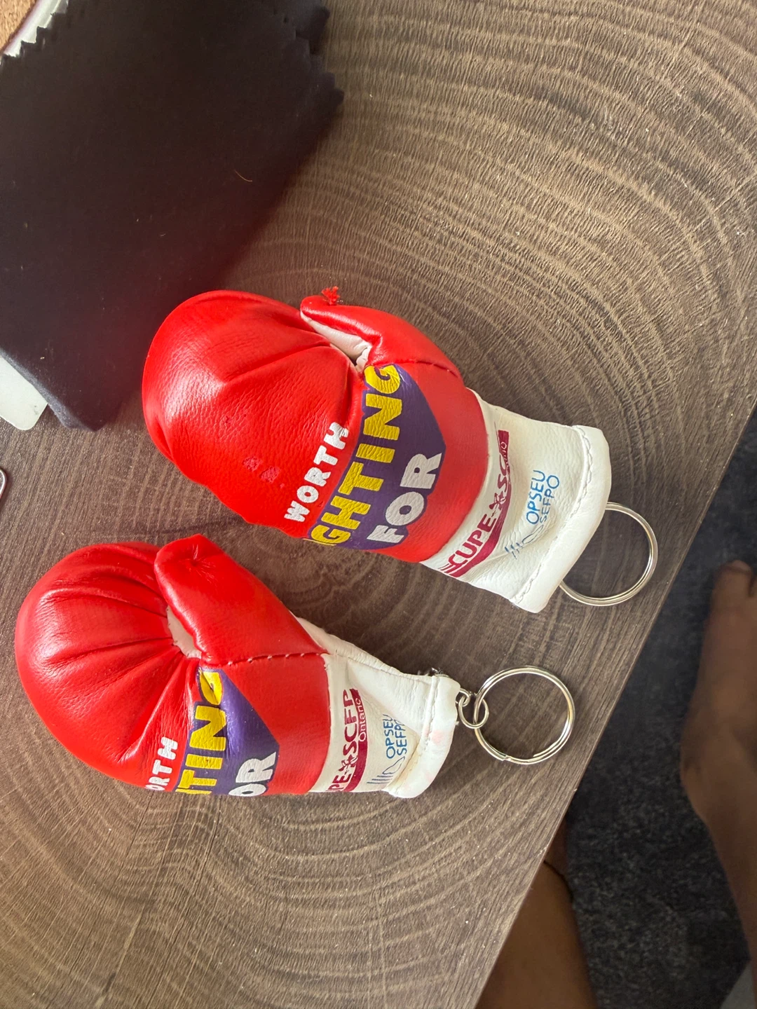 Red Boxing Glove Keychains - Pair
