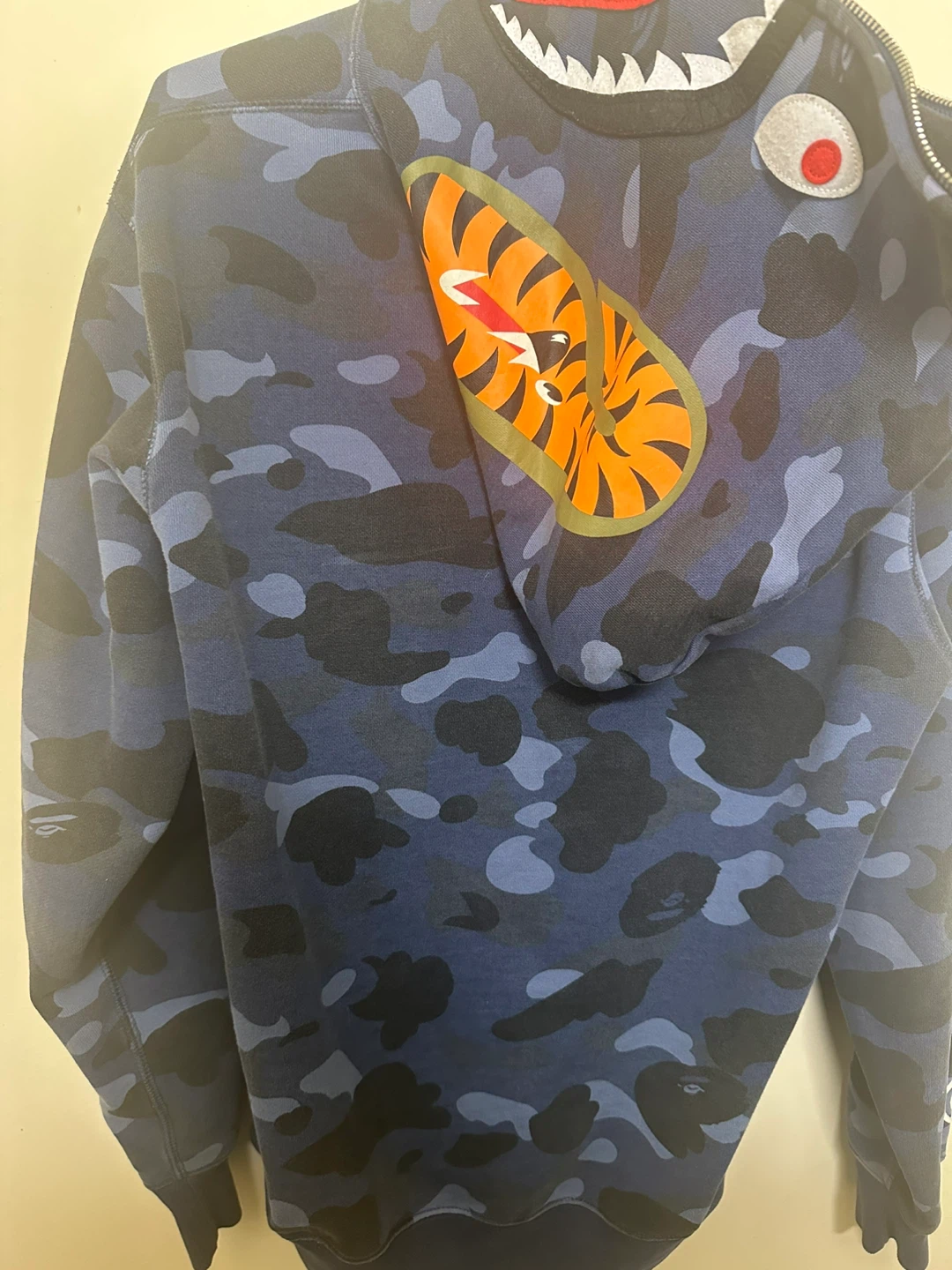 A Bathing Ape Shark Full Zip Hoodie Blue Camo - photo 3